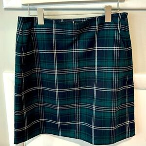 LOFT PLAID SKIRT